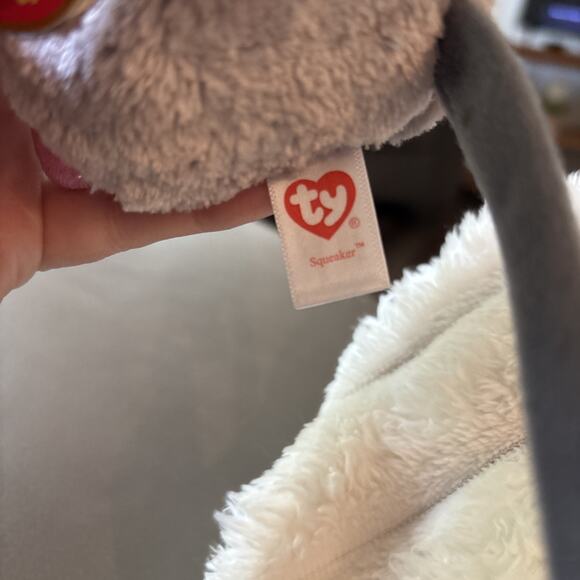 New Ty Beanie Boos - SQUEAKER the Mouse (6 Inch) Plush Stuffed Animal Toy - Picture 4 of 4